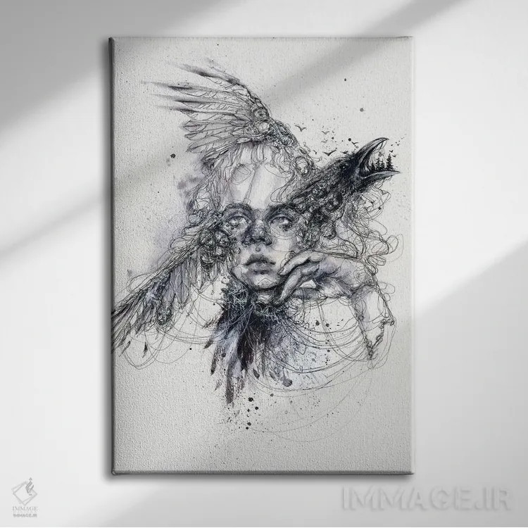 تابلو دکوراتیو پرواز کردن اثر دوریانا پوپا - نمای روبهرو روی دیوار