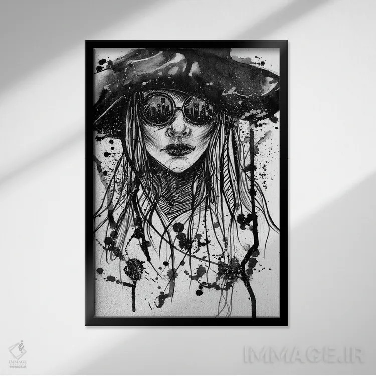 تابلو دکوراتیو شهر ارواح اثر دوریانا پوپا - نمای قابدار مشکی