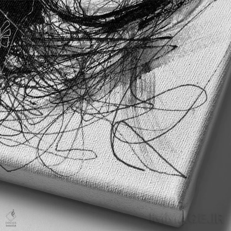 تابلو دکوراتیو نحیف اثر دوریانا پوپا - نمای نزدیک بافت بوم