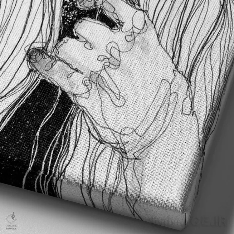 تابلو دکوراتیو روح اثر دوریانا پوپا - نمای نزدیک بافت بوم