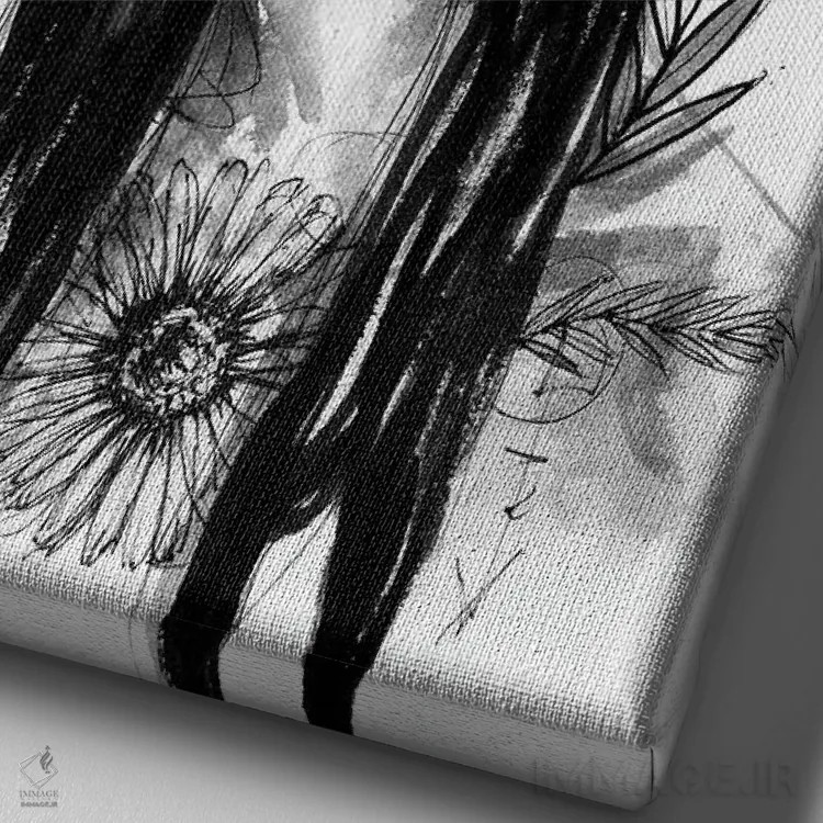 تابلو دکوراتیو دختر اثر دوریانا پوپا - نمای نزدیک بافت بوم