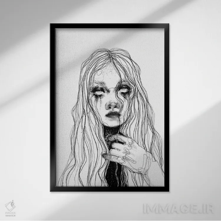 تابلو دکوراتیو روح اثر دوریانا پوپا - نمای قابدار مشکی