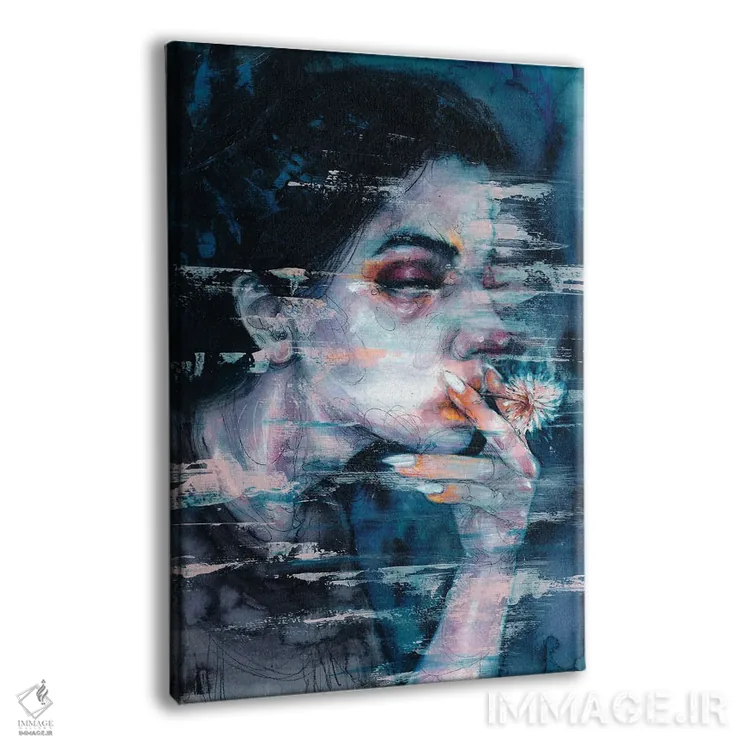 تابلو دکوراتیو اختلال تصویری اثر دوریانا پوپا - نمای پرسپکتیو محصول