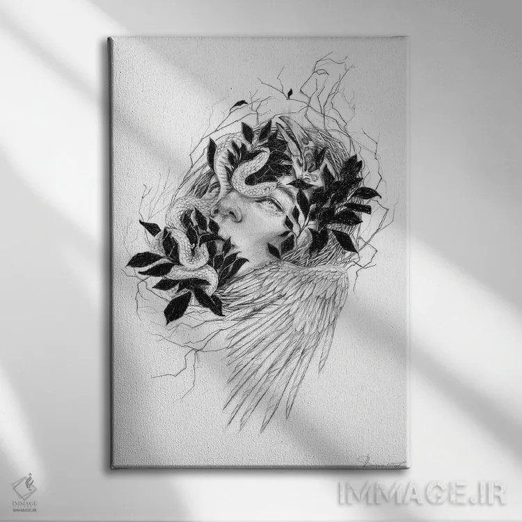 تابلو دکوراتیو ردپاهای خانه اثر دوریانا پوپا - نمای روبهرو روی دیوار