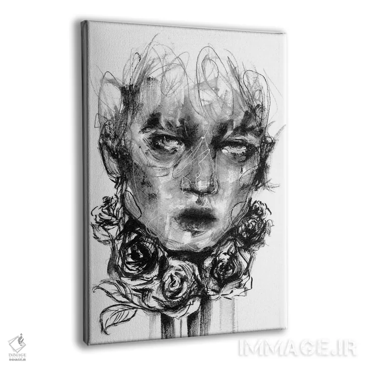 تابلو دکوراتیو هاسکی اثر دوریانا پوپا - نمای پرسپکتیو محصول