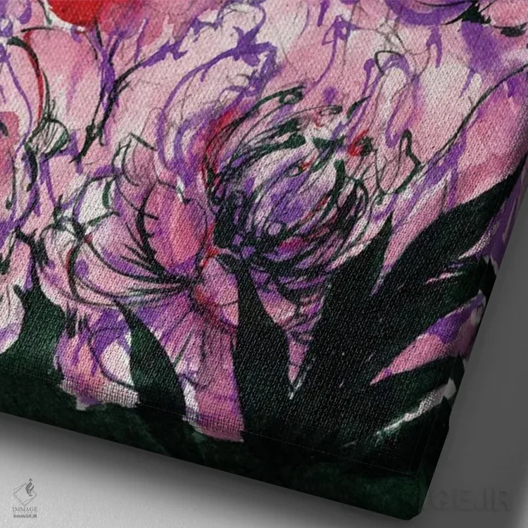 تابلو دکوراتیو تعطیلات اثر دوریانا پوپا - نمای نزدیک بافت بوم