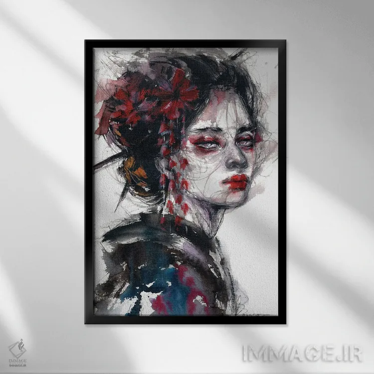 تابلو دکوراتیو داستان او اثر دوریانا پوپا - نمای قابدار مشکی