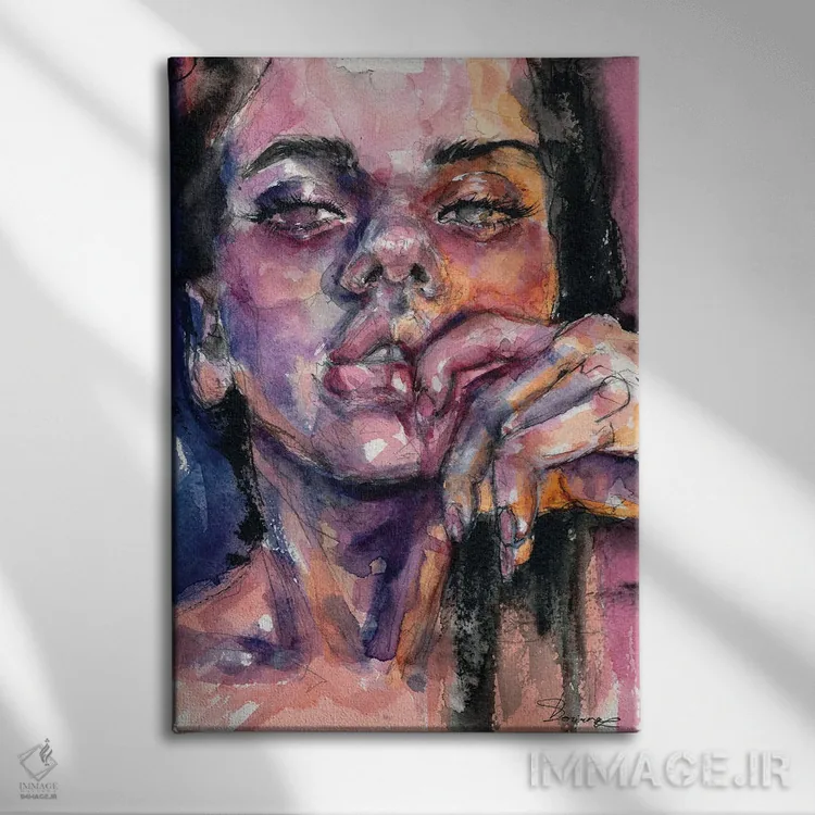 تابلو دکوراتیو بی خوابی اثر دوریانا پوپا - نمای روبهرو روی دیوار