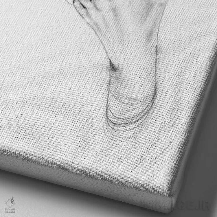 تابلو دکوراتیو طرف درونی اثر دوریانا پوپا - نمای نزدیک بافت بوم