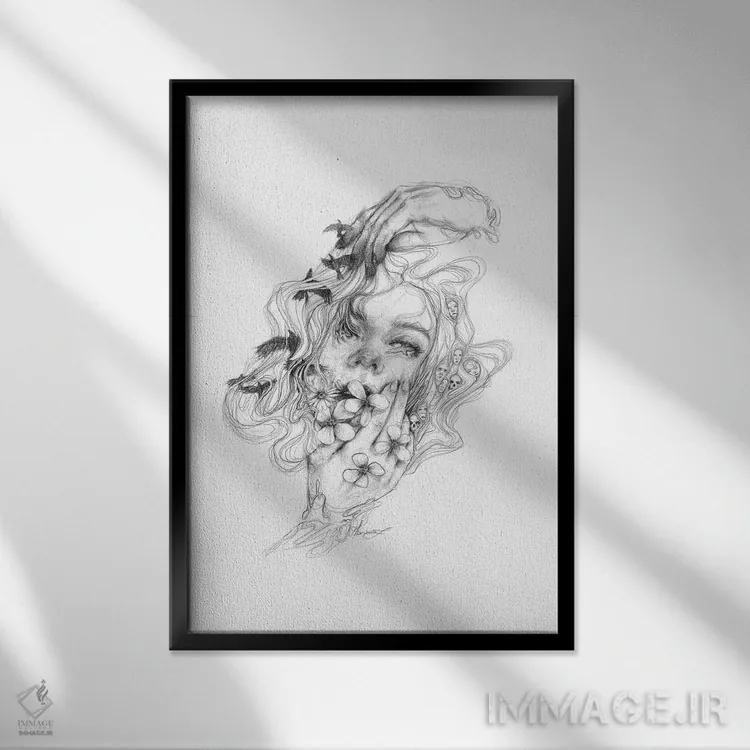 تابلو دکوراتیو توهم اثر دوریانا پوپا - نمای قابدار مشکی