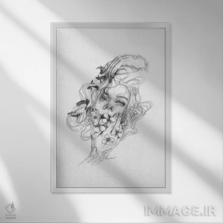 تابلو دکوراتیو توهم اثر دوریانا پوپا - نمای قابدار سفید