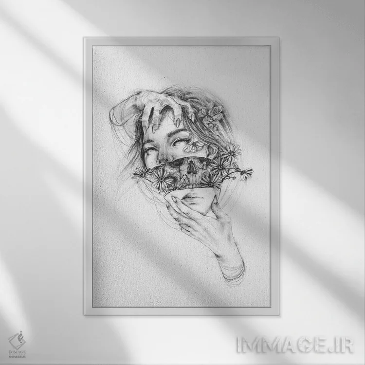 تابلو دکوراتیو طرف درونی اثر دوریانا پوپا - نمای قابدار سفید