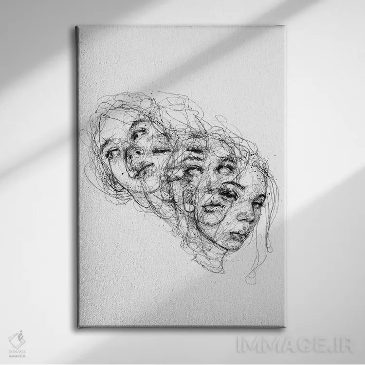 تابلو دکوراتیو حلقه اثر دوریانا پوپا - نمای روبهرو روی دیوار