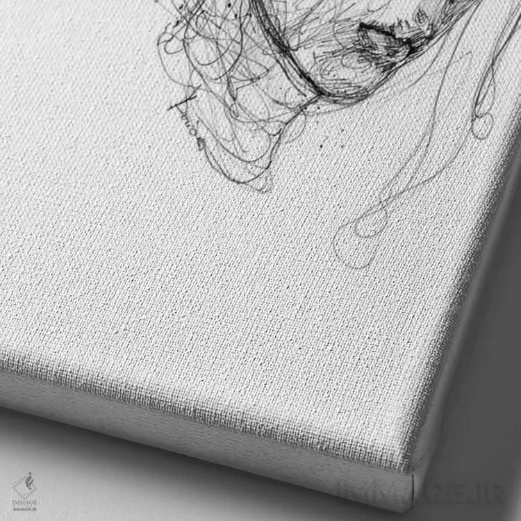 تابلو دکوراتیو حلقه اثر دوریانا پوپا - نمای نزدیک بافت بوم