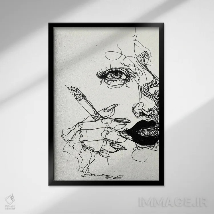 تابلو دکوراتیو فقط یکی اثر دوریانا پوپا - نمای قابدار مشکی