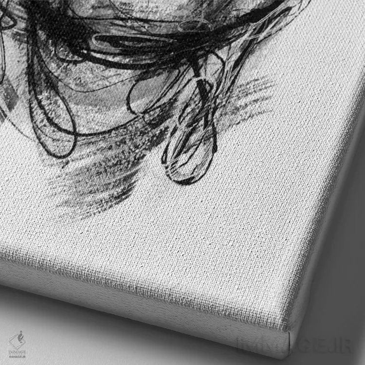 تابلو دکوراتیو بی فکر اثر دوریانا پوپا - نمای نزدیک بافت بوم