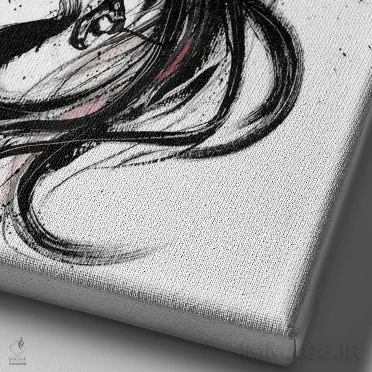 تابلو دکوراتیو ققنوس اثر دوریانا پوپا - نمای نزدیک بافت بوم