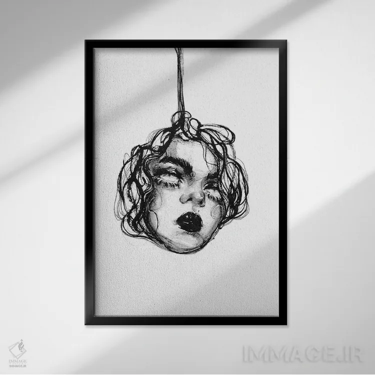 تابلو دکوراتیو زینت اثر دوریانا پوپا - نمای قابدار مشکی