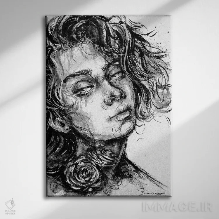 تابلو دکوراتیو سمی اثر دوریانا پوپا - نمای روبهرو روی دیوار