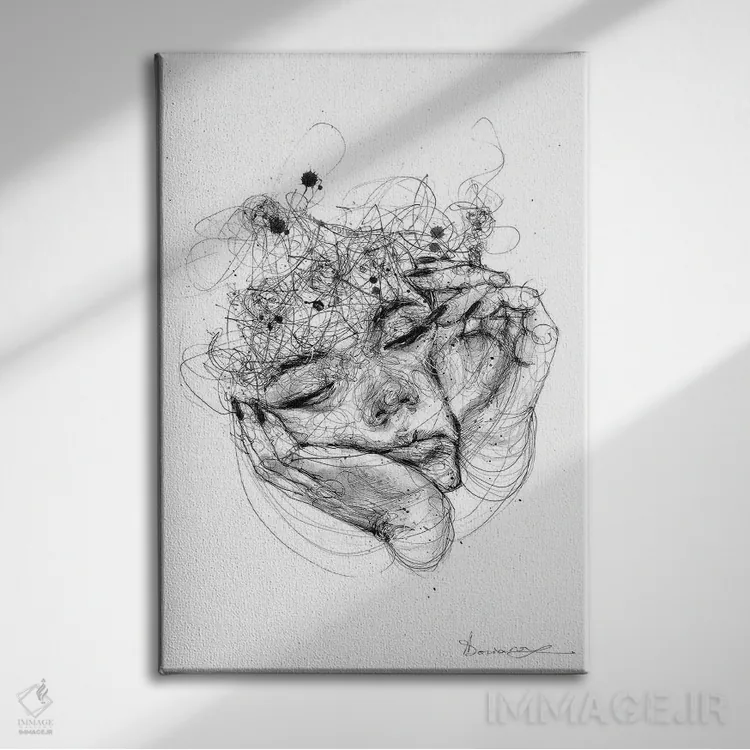 تابلو دکوراتیو فشار اثر دوریانا پوپا - نمای روبهرو روی دیوار