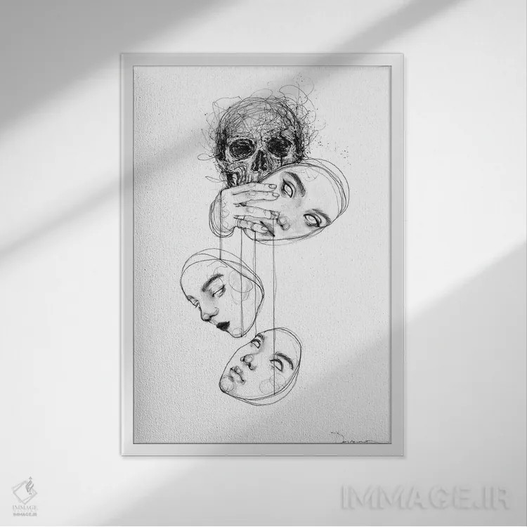 تابلو دکوراتیو چیدن اثر دوریانا پوپا - نمای قابدار سفید