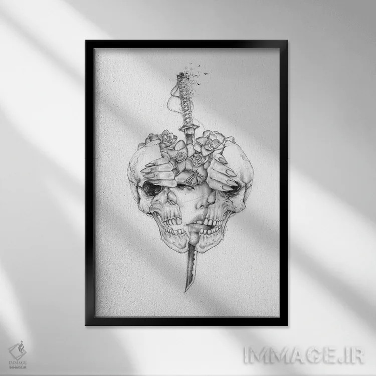 تابلو دکوراتیو تولد دوباره اثر دوریانا پوپا - نمای قابدار مشکی