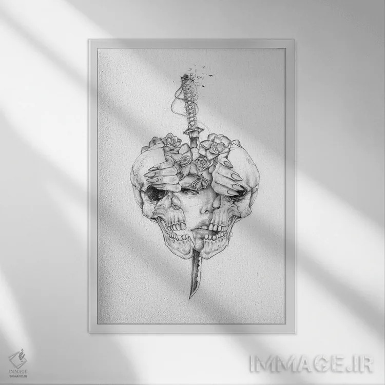تابلو دکوراتیو تولد دوباره اثر دوریانا پوپا - نمای قابدار سفید