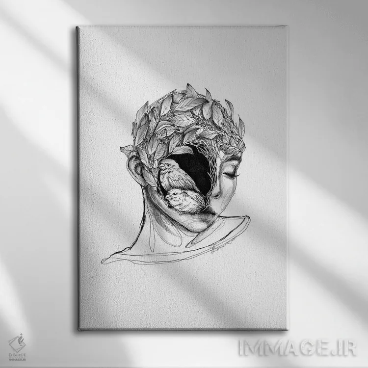 تابلو دکوراتیو سقف اثر دوریانا پوپا - نمای روبهرو روی دیوار