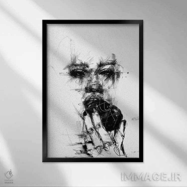 تابلو دکوراتیو رسیده اثر دوریانا پوپا - نمای قابدار مشکی