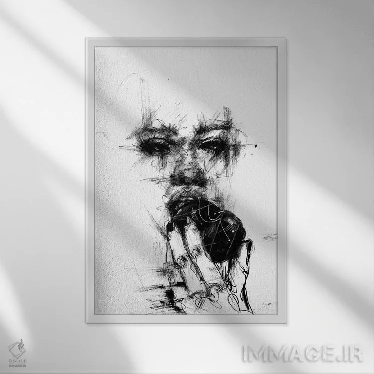 تابلو دکوراتیو رسیده اثر دوریانا پوپا - نمای قابدار سفید