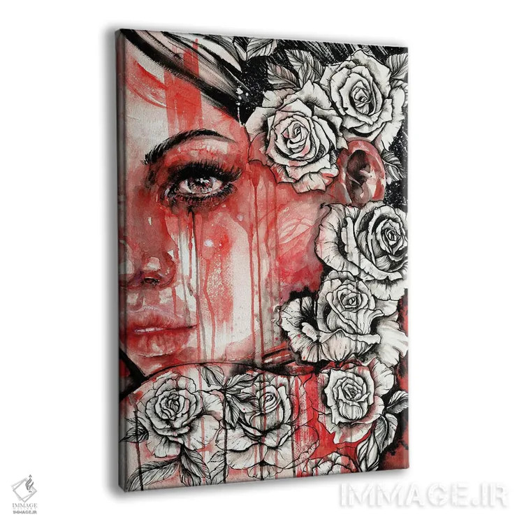 تابلو دکوراتیو گل رز اثر دوریانا پوپا - نمای پرسپکتیو محصول