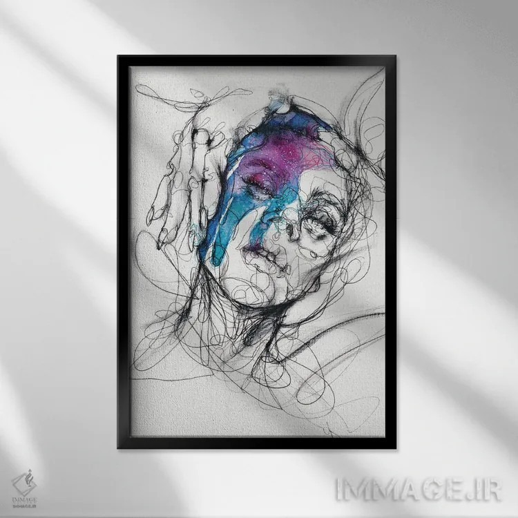تابلو دکوراتیو سایه II اثر دوریانا پوپا - نمای قابدار مشکی