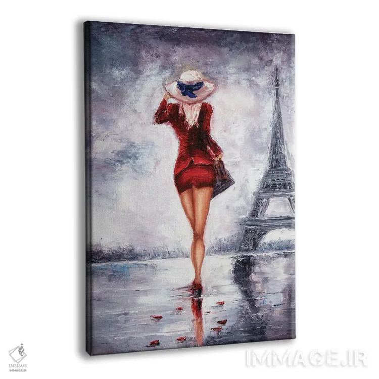تابلو دکوراتیو زن در پاریس اثر بورو جینت - نمای پرسپکتیو محصول