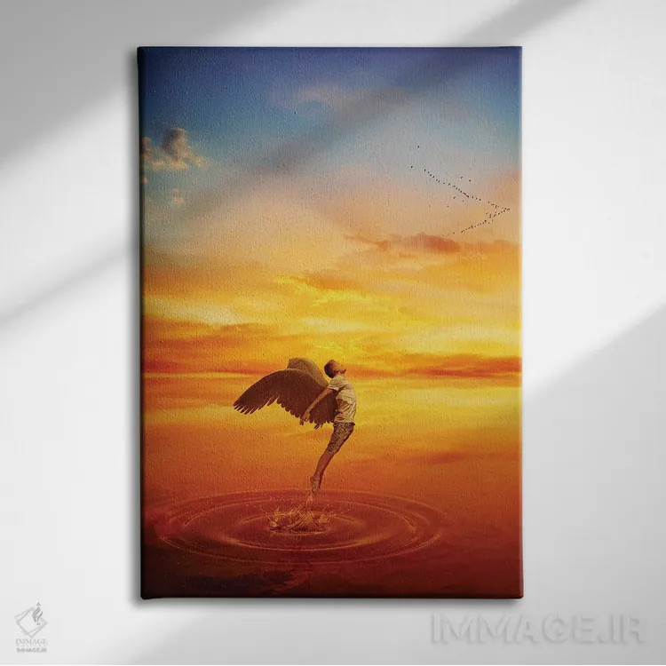 تابلو دکوراتیو ترک دنیای تو اثر سایکوشدو - نمای روبهرو روی دیوار