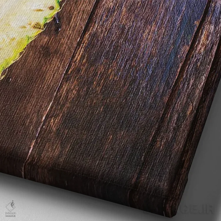 تابلو دکوراتیو آناناس ویتنامی اثر تای تو - نمای نزدیک بافت بوم