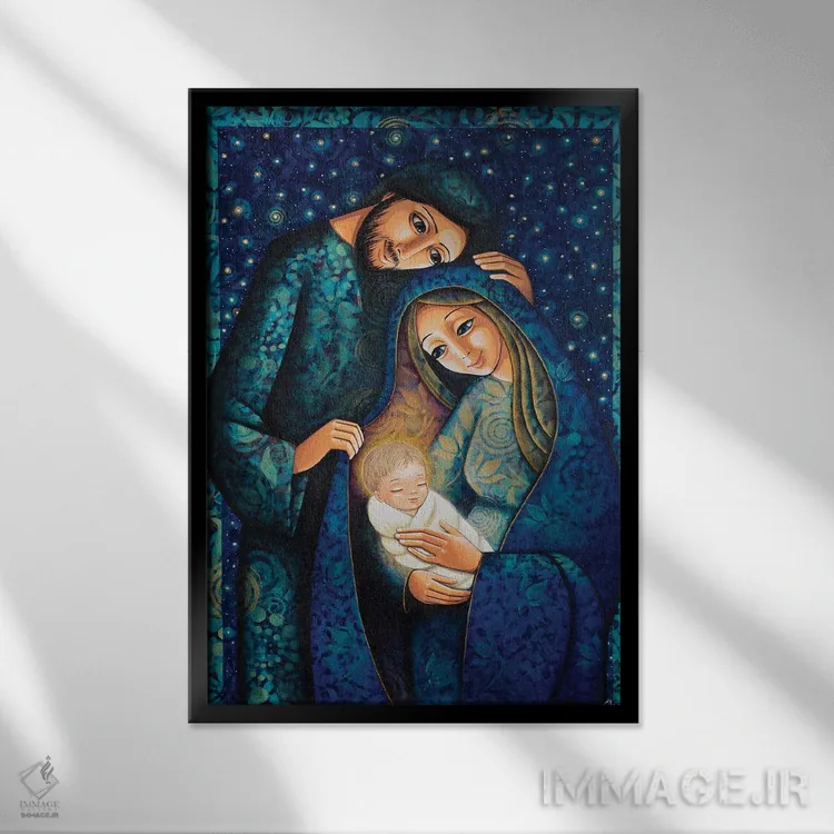 تابلو دکوراتیو نور جهان اثر دنیلا پرزیوزو اینوالر - نمای قابدار مشکی