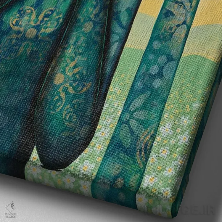 تابلو دکوراتیو بهار، افسانه سینه سرخ اثر دنیلا پرزیوزو اینوالر - نمای نزدیک بافت بوم