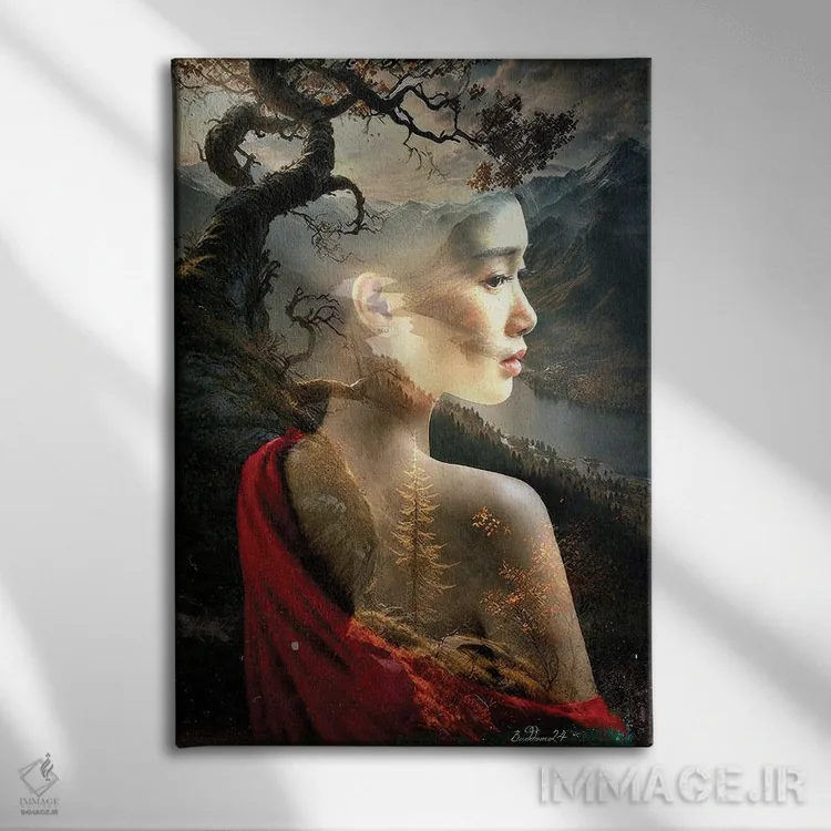 تابلو دکوراتیو تعمق ها اثر دومینیک بادوئل - نمای روبهرو روی دیوار