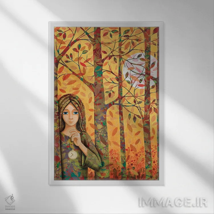 تابلو دکوراتیو انتظار اثر دنیلا پرزیوزو اینوالر - نمای قابدار سفید