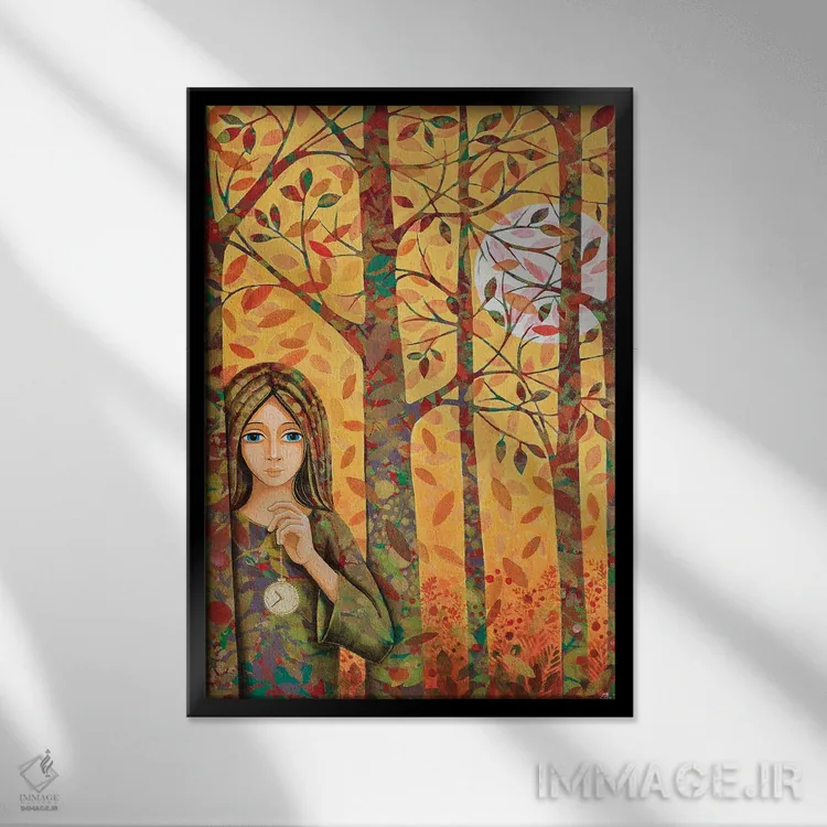تابلو دکوراتیو انتظار اثر دنیلا پرزیوزو اینوالر - نمای قابدار مشکی