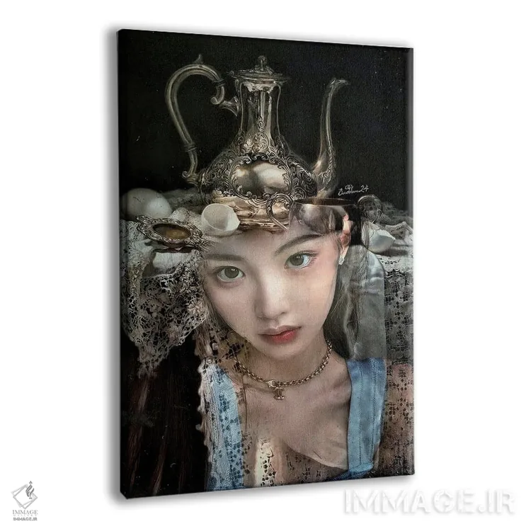 تابلو دکوراتیو بانوی چای اثر دومینیک بادوئل - نمای پرسپکتیو محصول