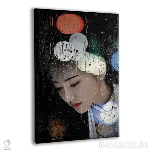 تابلو دکوراتیو چراغ های بارانی اثر دومینیک بادوئل - نمای پرسپکتیو محصول