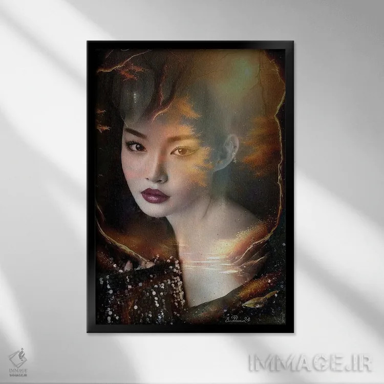 تابلو دکوراتیو افسون اثر دومینیک بادوئل - نمای قابدار مشکی