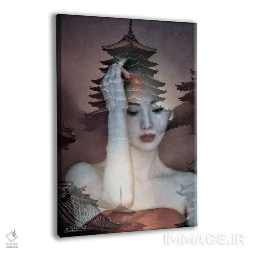 تابلو دکوراتیو پاگودا اثر دومینیک بادوئل - نمای پرسپکتیو محصول