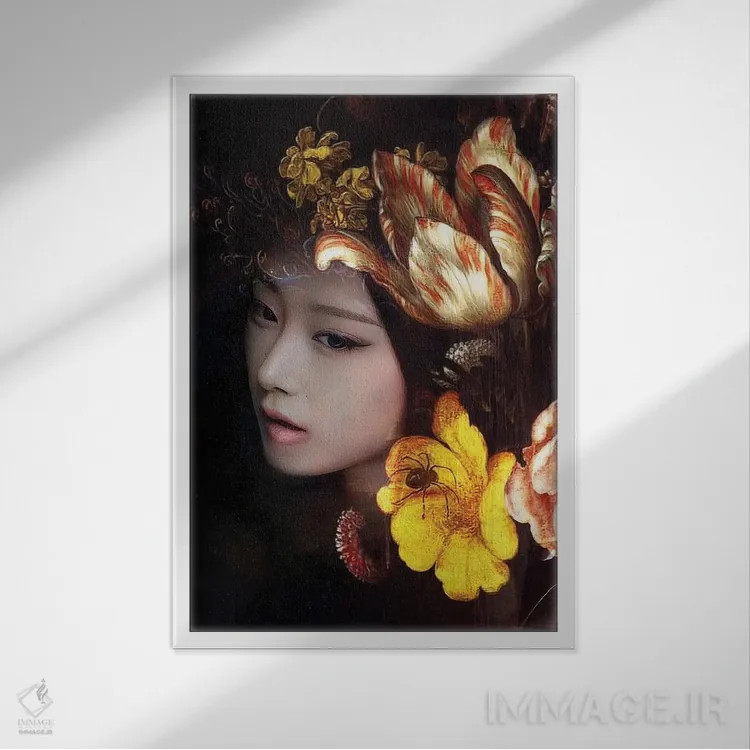 تابلو دکوراتیو نوکتورن اثر دومینیک بادوئل - نمای قابدار سفید