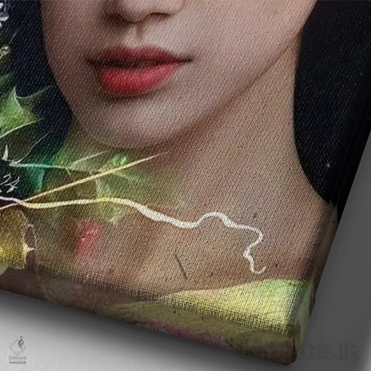 تابلو دکوراتیو گل های وحشی اثر دومینیک بادوئل - نمای نزدیک بافت بوم