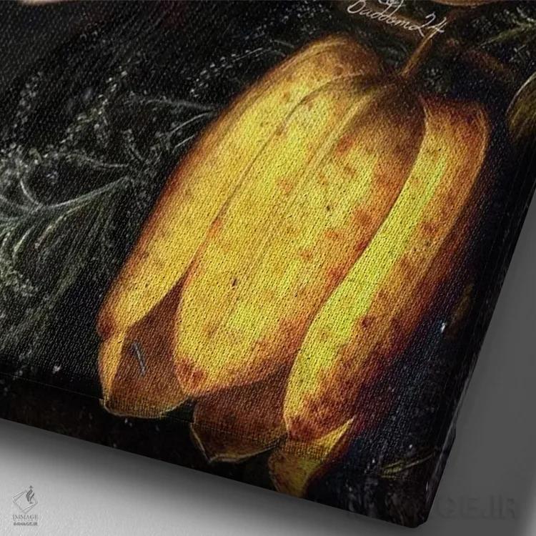 تابلو دکوراتیو مجلل اثر دومینیک بادوئل - نمای نزدیک بافت بوم