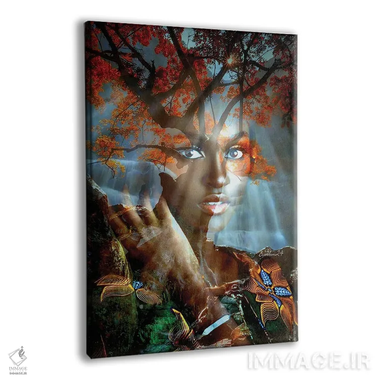 تابلو دکوراتیو هامادریاد پاییزی اثر دومینیک بادوئل - نمای پرسپکتیو محصول