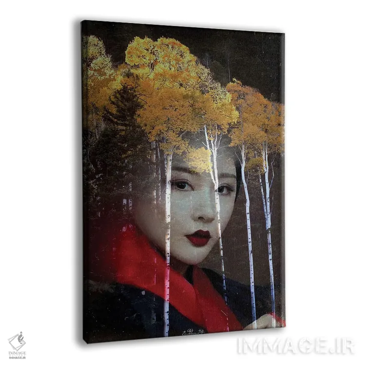 تابلو دکوراتیو گیشای توس اثر دومینیک بادوئل - نمای پرسپکتیو محصول