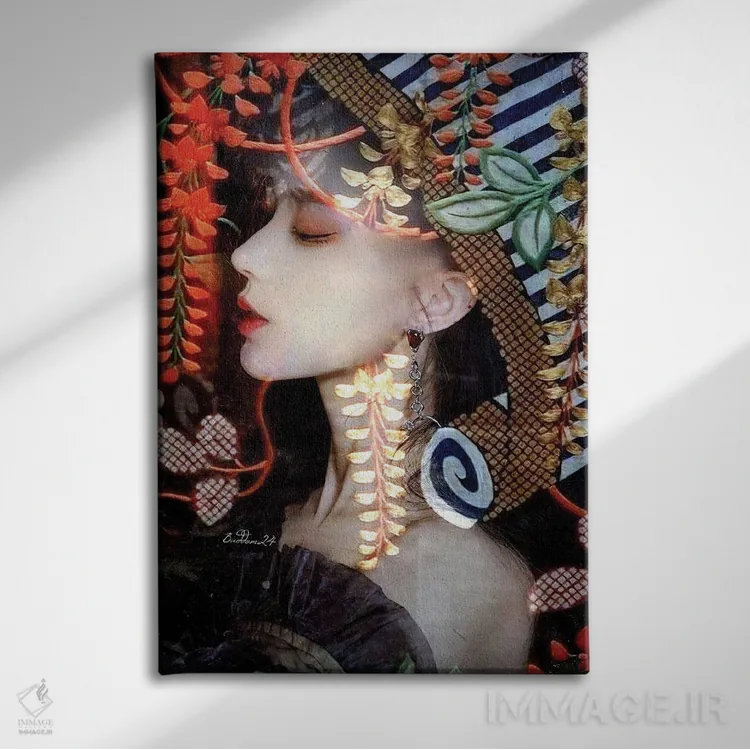 تابلو دکوراتیو کیمونو ۲ اثر دومینیک بادوئل - نمای روبهرو روی دیوار